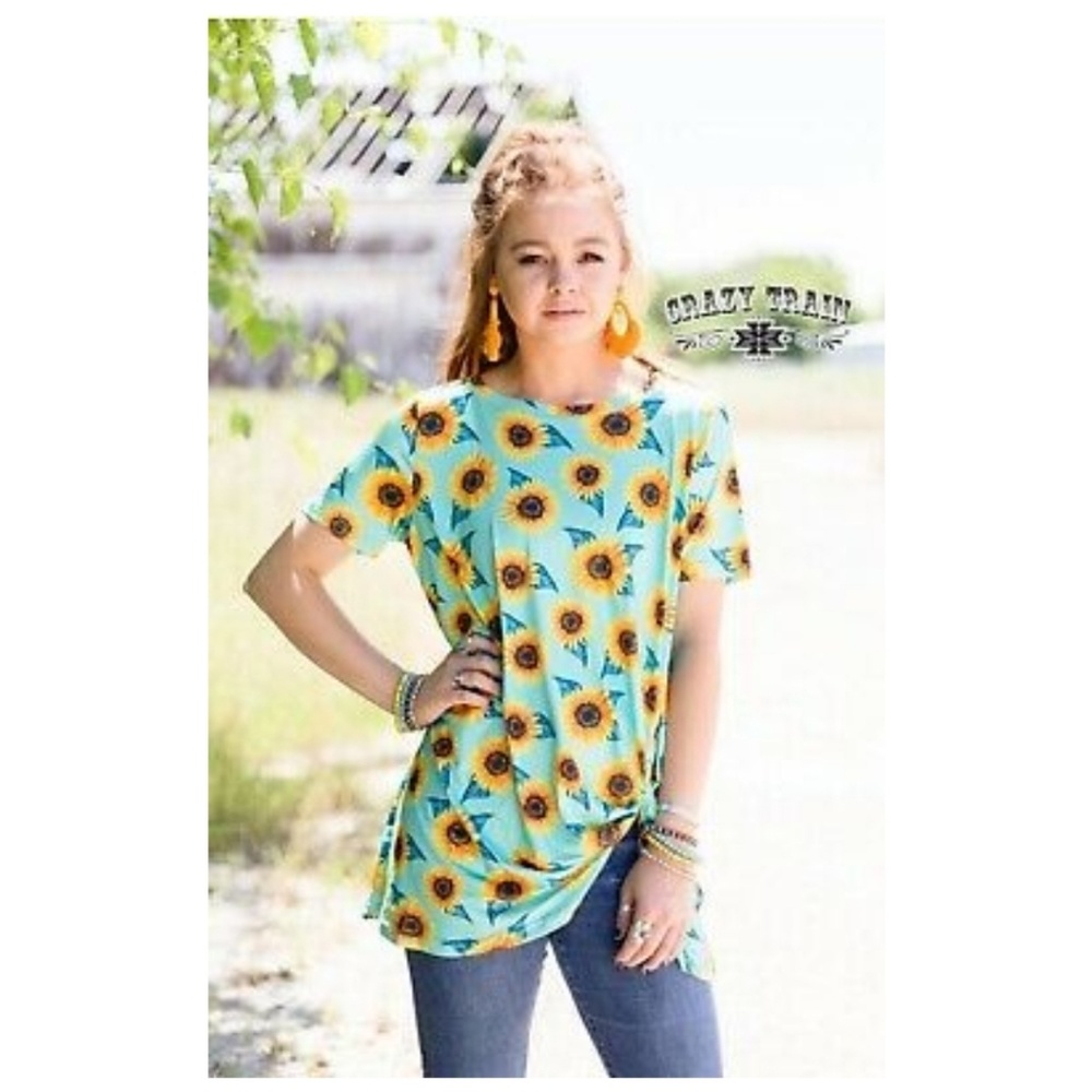 Crazy Train Sassy Sunflower Top